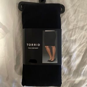 TORRID fold over black pencil skirt (multiple sizes)
